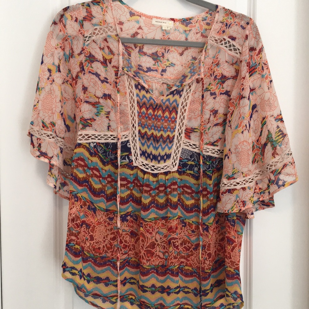 Anthropologie multi print top